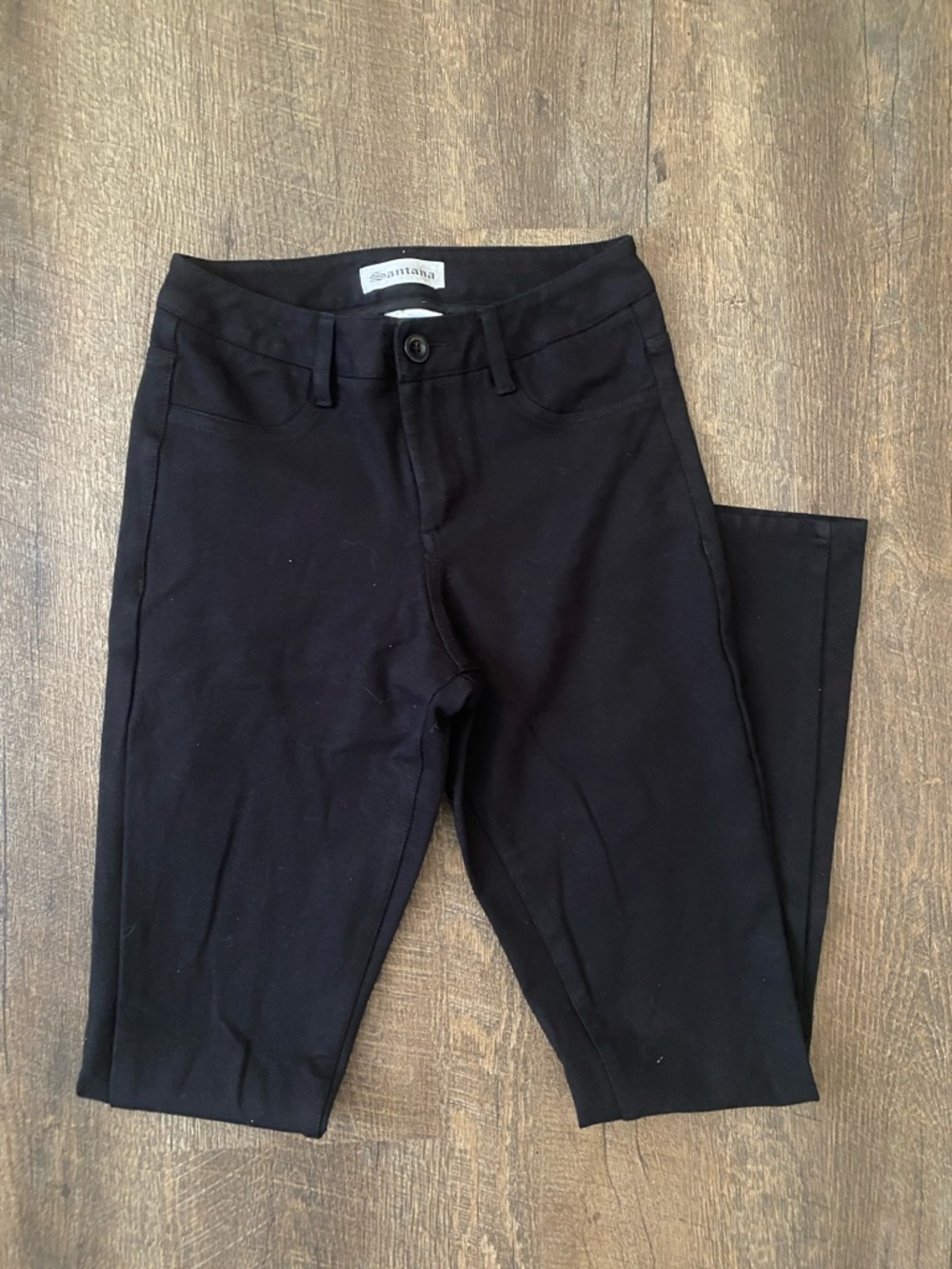 Santana Black Straight-Leg Dress Pants Size 4
